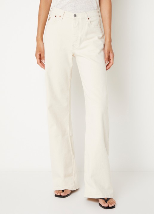 Lois Low waist loose fit jeans met gekleurde wassing en steekzakken  - detail 4 gebroken wit