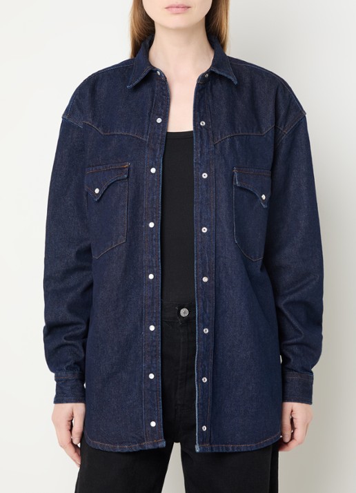 Lois Rafael overshirt van denim met borstzakken