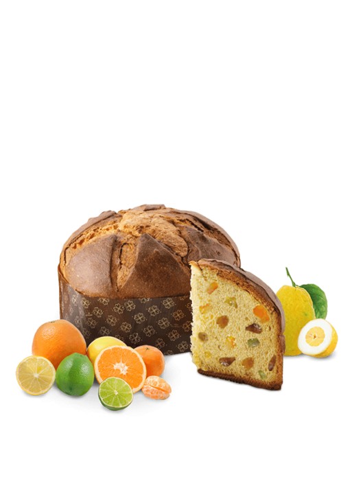 Loison Frutta e Fiori 5 Citrus panettone 500 gram - voorkant 2 beige