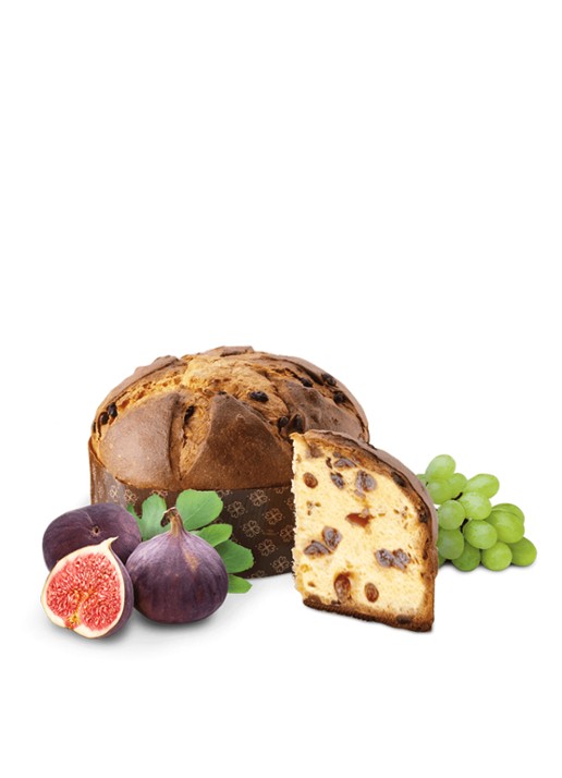 Loison Frutta e Fiori Fig from Calabria panettone 500 gram  - voorkant 2 beige