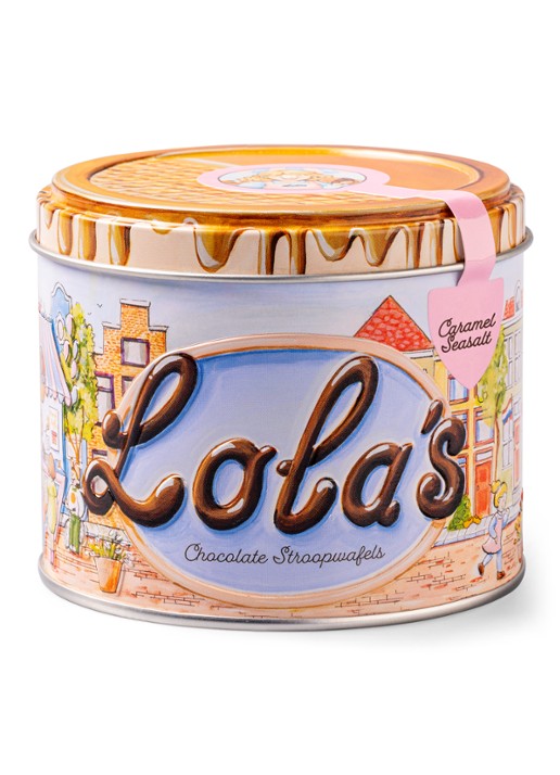 Lola's Chocolates Stroopwafels met karamel zeezout 8 stuks