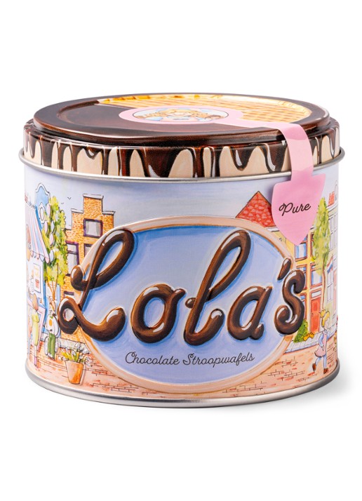 Lola's Chocolates Stroopwafels met pure chocolade 8 stuks