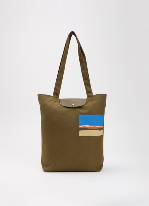 Longchamp Caroline Hélain x Longchamp schoudertas M met leren details
