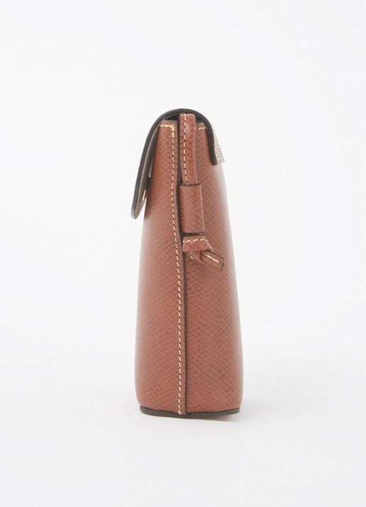 Longchamp Épure crossbody telefoonhoes van leer - detail 4 cognac