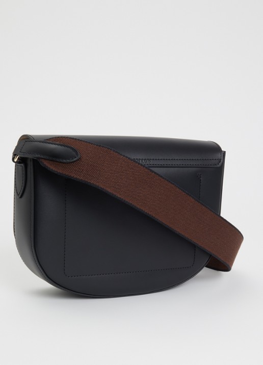 Longchamp Épure crossbodytas M van kalfsleer - achterkant zwart