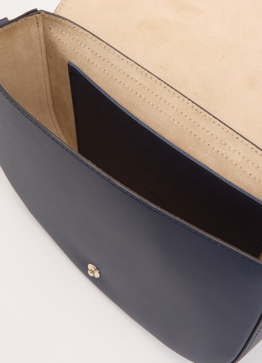 Longchamp Épure crossbodytas M van kalfsleer - detail 4 donkerblauw
