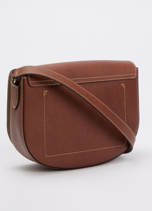 Longchamp Épure crossbodytas M van leer met verstelbare schouderriem  - achterkant 4 roestbruin