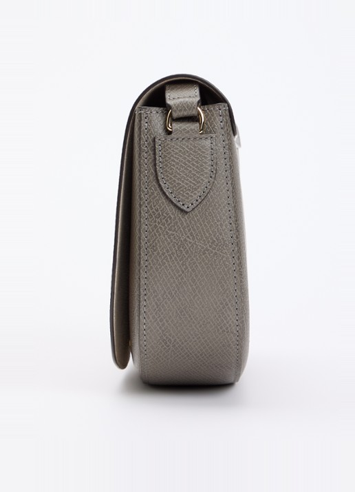 Longchamp Épure crossbodytas M van leer met verstelbare schouderriem  - detail 3 grijs