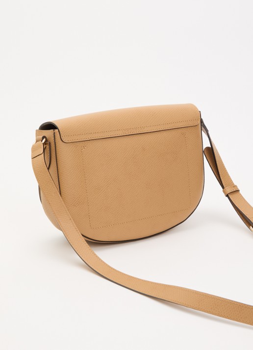 Longchamp Épure crossbodytas M van leer met verstelbare schouderriem  - achterkant 2 taupe