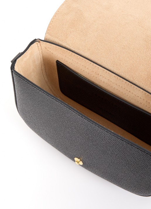 Longchamp Épure crossbodytas S van leer - detail zwart
