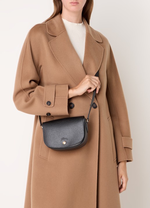 Longchamp Épure crossbodytas S van leer - voorkant 5 zwart
