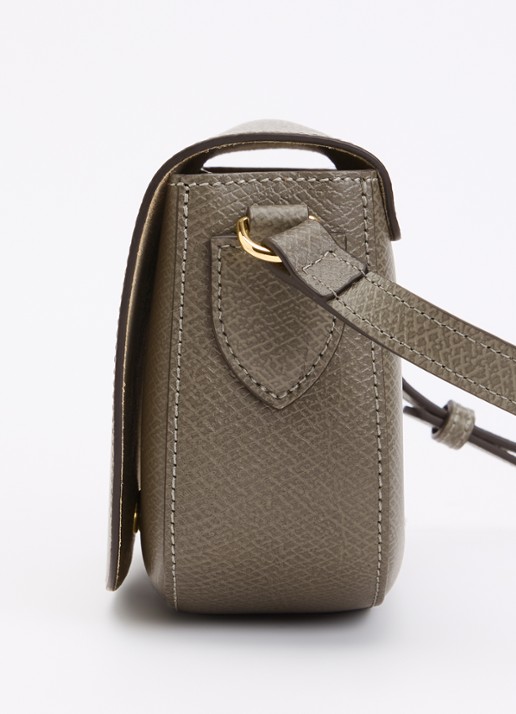 Longchamp Épure crossbodytas S van leer - detail 3 olijfgroen