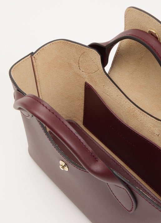 Longchamp Épure crossbodytas XS van kalfsleer met afneembare schouderriem - detail 5 bordeauxrood