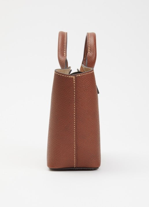 Longchamp Épure crossbodytas XS van leer met afneembare schouderriem - detail 2 roodbruin