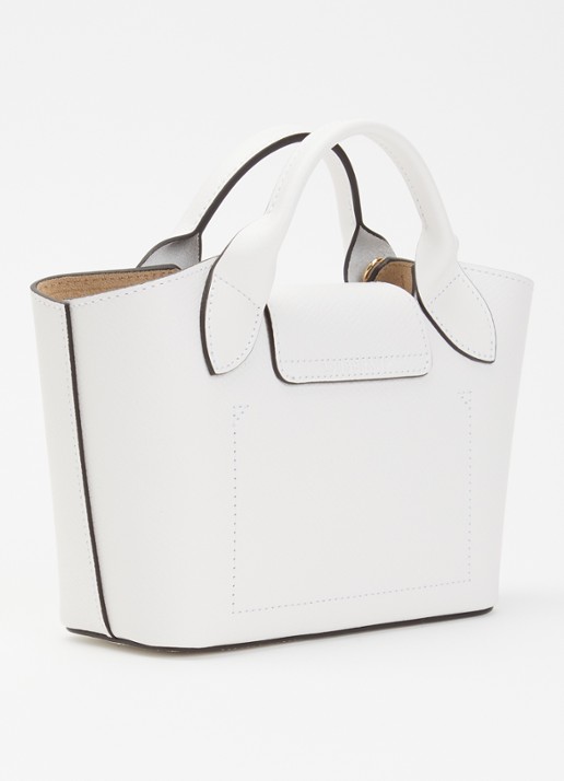 Longchamp Épure crossbodytas XS van leer met afneembare schouderriem - achterkant 4 wit