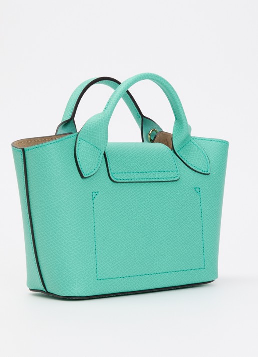 Longchamp Épure crossbodytas XS van leer met afneembare schouderriem - achterkant mint