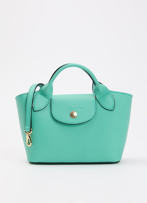 Longchamp Épure crossbodytas XS van leer met afneembare schouderriem - voorkant 2 mint