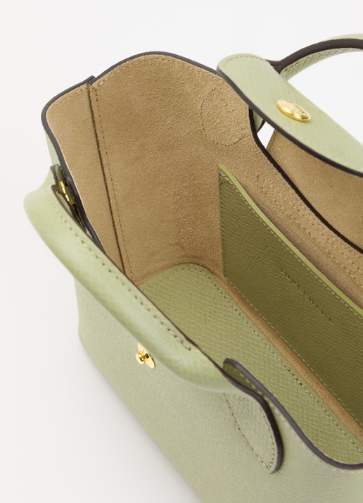 Longchamp Épure crossbodytas XS van leer met afneembare schouderriem - detail 2 lindegroen