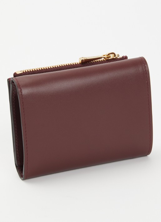 Longchamp Épure portemonnee van leer - voorkant 2 bordeauxrood