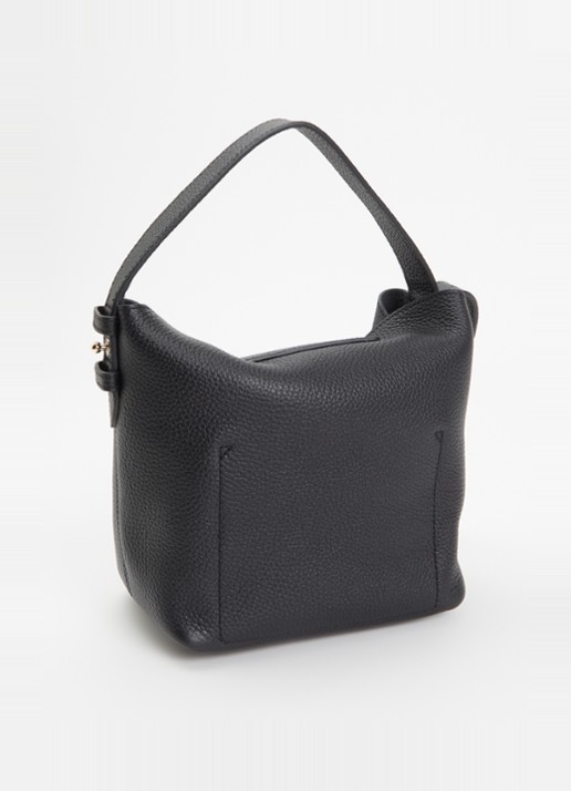 Longchamp Le Cadence schoudertas S van leer - achterkant 4 parelmoer