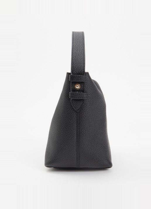 Longchamp Le Cadence schoudertas S van leer - detail 2 parelmoer
