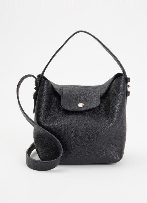 Longchamp Le Cadence schoudertas S van leer - voorkant 5 parelmoer