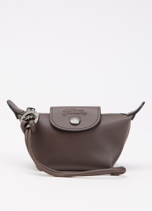 Longchamp Le Pliage clutch XS van leer
