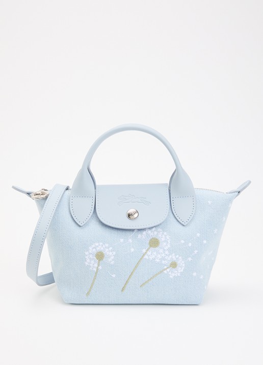 Longchamp Le Pliage collection xs handtas met borduring en details van leer