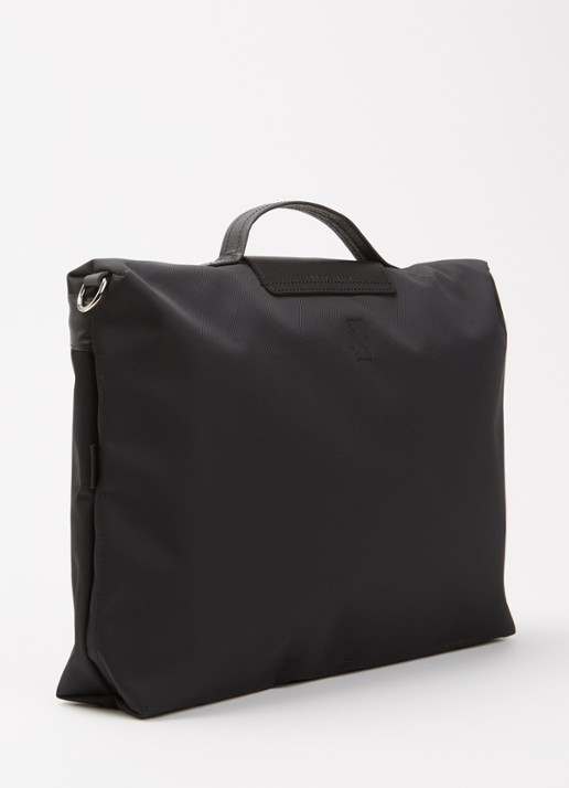 Longchamp Le Pliage Energy businesstas met leren details en 14-inch laptopvak - achterkant zwart