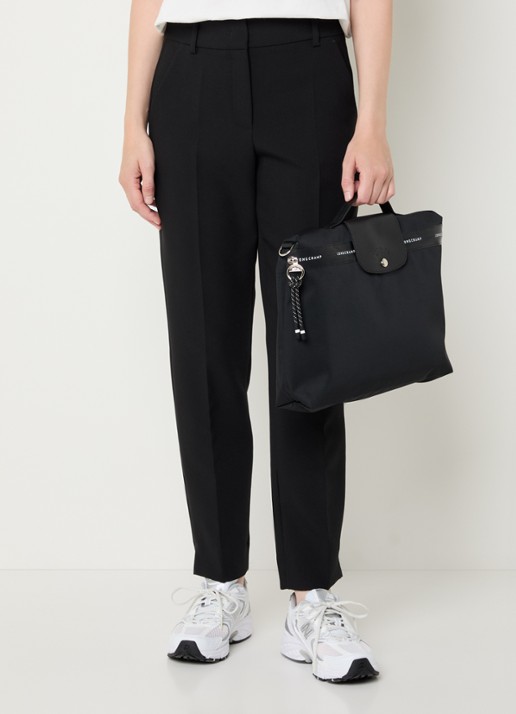 Longchamp Le Pliage Energy businesstas met leren details en 14-inch laptopvak - voorkant 4 zwart