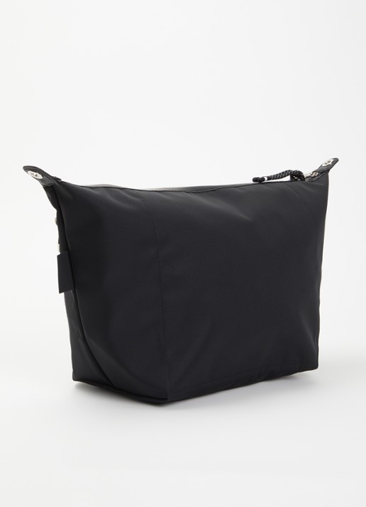 Longchamp Le Pliage Energy crossbodytas M van canvas met afneembare schouderriem - achterkant zwart