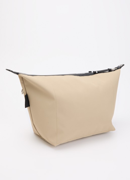Longchamp Le Pliage Energy crossbodytas M van canvas met afneembare schouderriem - achterkant beige