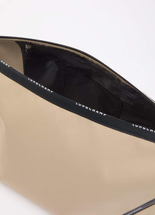 Longchamp Le Pliage Energy crossbodytas M van canvas met afneembare schouderriem - detail 3 beige