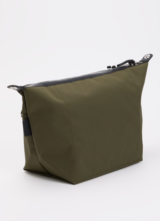 Longchamp Le Pliage Energy crossbodytas M van canvas met afneembare schouderriem - achterkant 4 legergroen