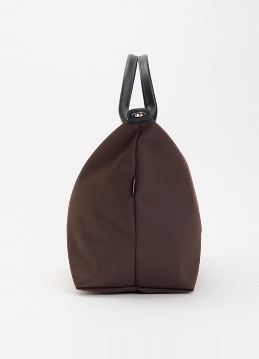 Longchamp Le Pliage Energy handtas L met leren details - detail 4 chocoladebruin