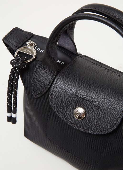 Longchamp Le Pliage Energy handtas S met leren details - detail 5 zwart