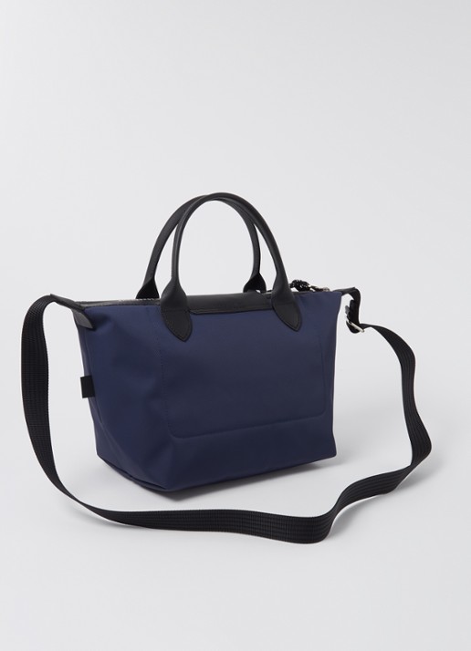 Longchamp Le Pliage Energy handtas S met leren details - achterkant 6 middenblauw