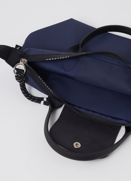 Longchamp Le Pliage Energy handtas S met leren details - detail middenblauw