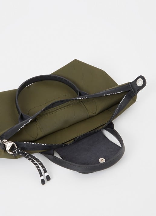 Longchamp Le Pliage Energy handtas S met leren details - detail 4 legergroen