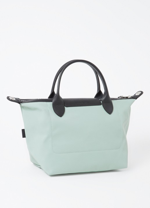 Longchamp Le Pliage Energy handtas S met leren details - achterkant 6 lindegroen