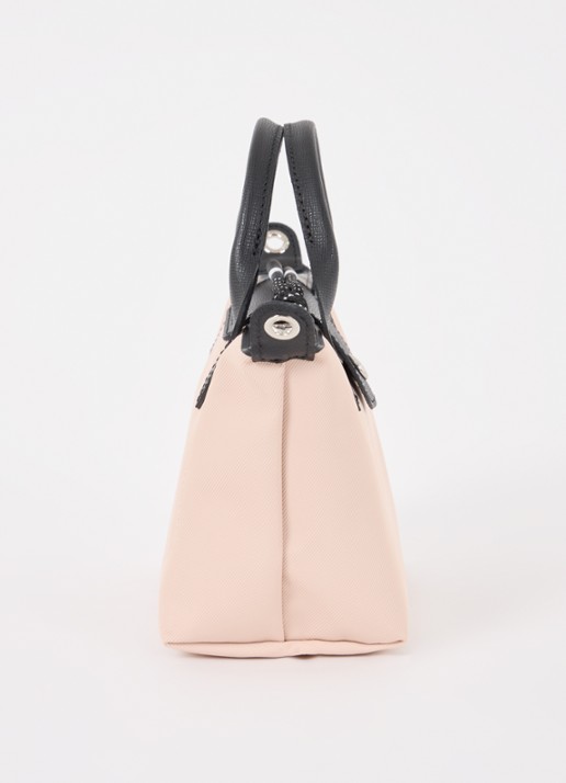 Longchamp Le Pliage Energy handtas XS met leren details - detail 6 lichtroze