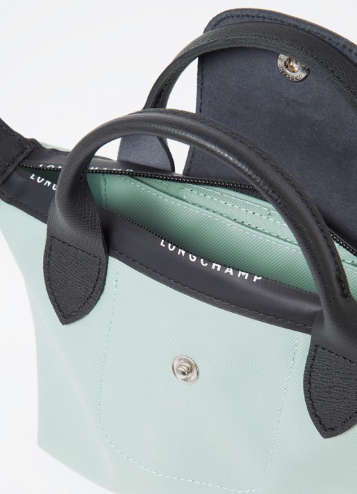 Longchamp Le Pliage Energy handtas XS met leren details - detail 4 lindegroen