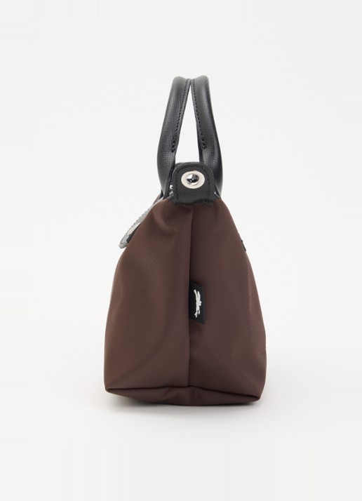 Longchamp Le Pliage Energy handtas XS met leren details - detail 3 donkerbruin