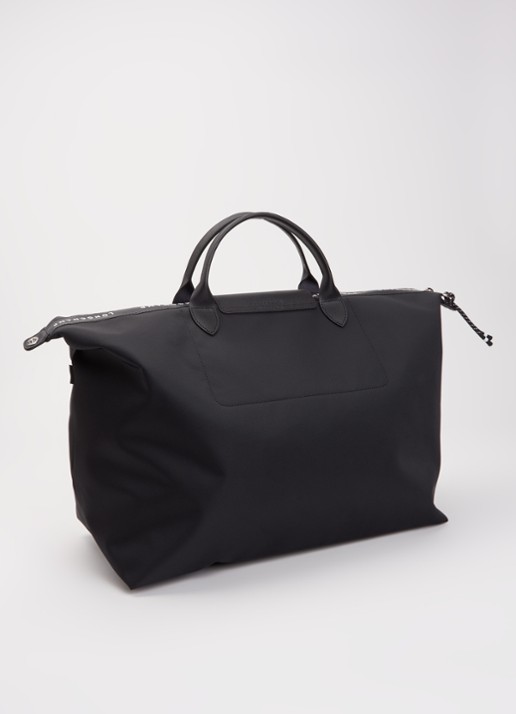 Longchamp Le Pliage Energy reistas L met leren details - achterkant zwart
