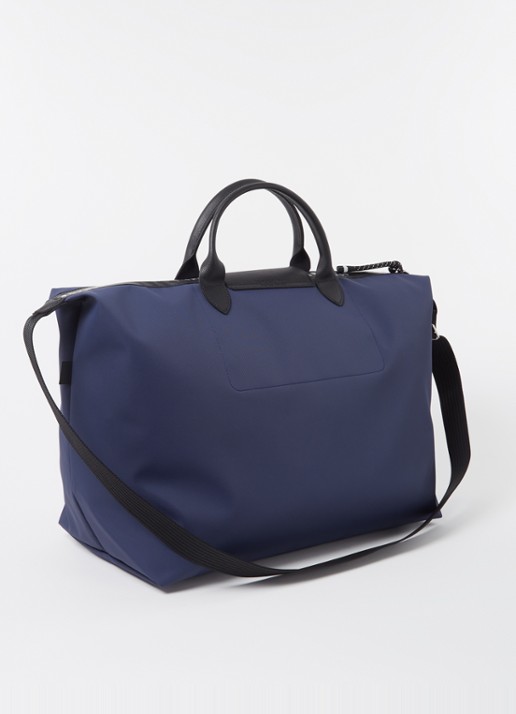 Longchamp Le Pliage Energy reistas L met leren details - achterkant 4 middenblauw