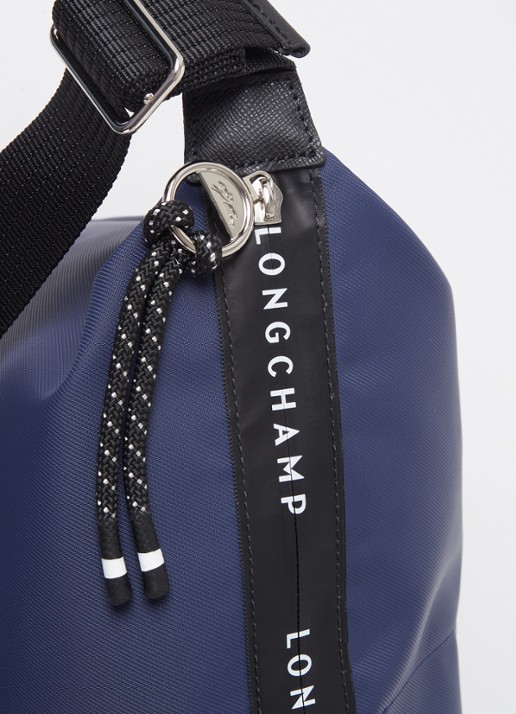 Longchamp Le Pliage Energy reistas L met leren details - detail 3 middenblauw
