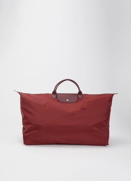 Longchamp Le Pliage Green reistas XL met leren details - voorkant 2 bordeauxrood