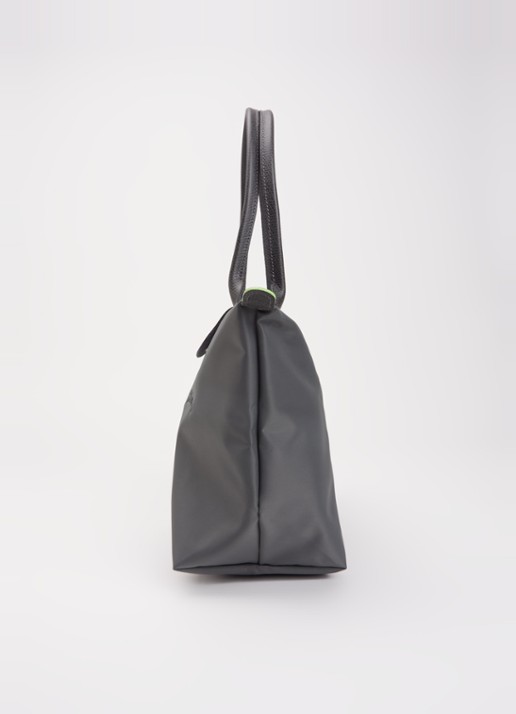 Longchamp Le Pliage Green schoudertas M met leren details - detail 2 donkergrijs