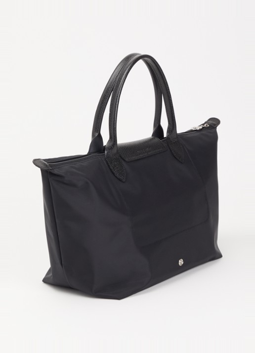 Longchamp Le Pliage One handtas L met leren details - achterkant zwart