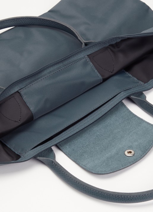 Longchamp Le Pliage One handtas L met leren details - detail 4 antraciet